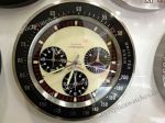 Daytona Rolex Paul Newman Replica Wall Clock Stainless Steel Black Dial 38cm
